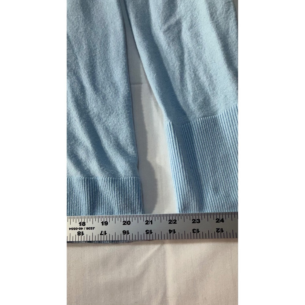 Free Assembly Light Blue Crewneck Sweater Long Sleeve Ribbed Knit Large 12-14 - Picture 3 of 6